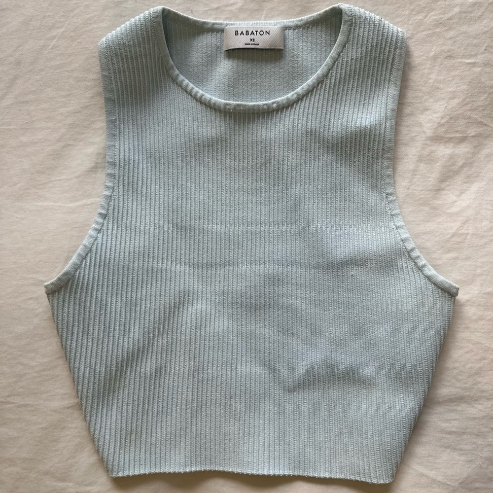 Babaton Sculpt Knit Racer Cropped Tank
